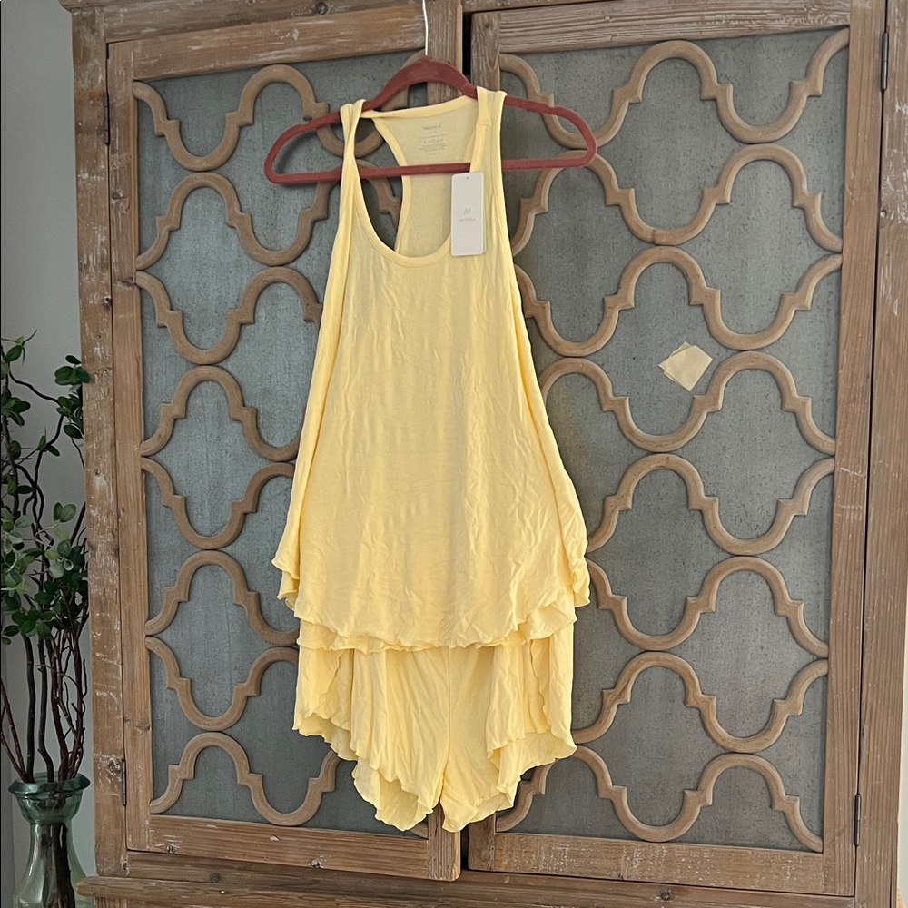 Yellow Layered Tank Top